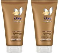 Dove Loción Facial y Corporal Autobronceadora Summer Revived, Pieles Medias y Oscuras, Bronceado Gradual y Natural, Piel Luminosa, 72H de Hidratación, Con Extracto de Aloe Vera, 2x 75ml
