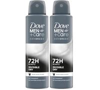 Dove Men+Care Advanced Anti-Transpirant Invisible Dry Aerosol contra las huellas blancas protege 72 horas del olor corporal y el sudor, 150 ml, 1 unidad (Paquete de 2)