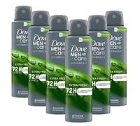 Dove Men+Care Advanced Antitranspirante Extra Fresh protege 72 horas contra el olor corporal y el sudor, 150 ml, 6 unidades