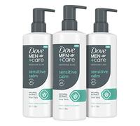 DOVE MEN + CARE Advanced Care Face + Body Cleanser Sensitive Calm 3 Count for Sensitive Skin Body Wash with Natural Extracto Aloe Vera 16,9 oz