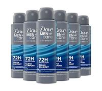 Dove Men +Care Aerosol Para Hombre Clean Comfort 72 h, 150 ML, pack de 6 Unidades, Sin fragancia