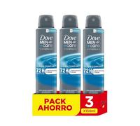 Dove Men +Care Aerosol Para Hombre Clean Comfort 72h 150 ML Pack de 3 unidades