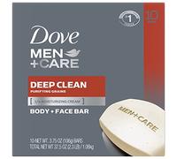 Dove Men+Care Body and Face Bar, Deep Clean 4 oz, 10 Bar by Dove