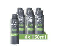 Dove Men+Care - Desodorante antitranspirante en spray extra fresco que protege 48 horas contra el olor corporal y el sudor, 150 ml, 6 unidades