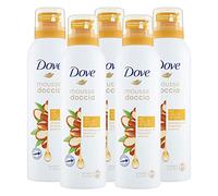 Dove - Mousse de ducha con aceite de argán Suavidad y cuidado 24h - 5 botellas de 200 ml