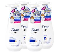 Dove Mousse de limpieza facial hidratante para piel seca, 4 botellas de 160 ml
