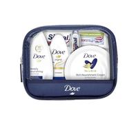 Dove Neceser Mini de Viaje para mujer contiene Gel de Ducha 55ml + Antitranspirante Roll On 50ml + Tarro de Crema Intensiva 75ml + Dentífrico Signal 16ml+ Cepillo de Dientes Signal