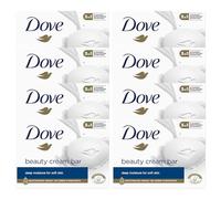 Dove Orginal Beauty Cream Bar 3 en 1, limpia, hidrata y nutre, jabón de baño sin sulfatos para una piel suave y flexible, apto para uso diario, 8 unidades de 90 g