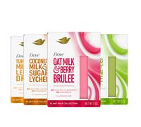 Dove Plant Milk Barra de limpieza de jabn Variety Pack 4 Cuenta para piel hidratada con limpiadores 100% suaves de sulfato de sulfato o parabenos +