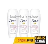 Dove Polvo Roll-On Desodorante 48H Potente Protección Olor Sudor 50ml Paquete...
