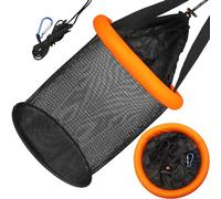 Dovesun 10 Galones Cesta Flotante de Pesca Red Plegable Portátil de Malla de Nylon Recubierta Jaula de Almacenamiento de Cebo para Conservar Pececillos Sanguijuelas y Otros Cebos Vivos