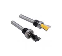 Dovetail Bit Joint Router Set - 2pcs with Bearing, 1/4in Shank for Woodworking