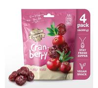 Dovido arándanos rojos 100 g secos vegano sin gluten snack pack 4