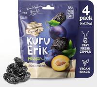Dovido ciruelas pasas 120 g sin azufre sin azúcar añadido vegano pack 4