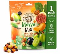 Dovido mezcla frutas 200 g fruta seca albaricoques higos pasas vegano