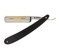 Navaja de afeitar DOVO Prima Silver Steel - Navaja recta de acero al carbono - 5/8 pulgadas - Cabeza redonda - Afilado completo hueco - Navaja de barbero DOVO Solingen
