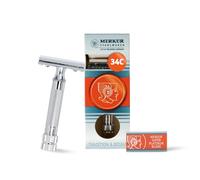 Dovo Safety Razors 34C Short Handle 1 Sample Blade Chromeplated, Straight Cut In Box