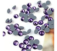 Dowarm 1440 piezas Hotfix Crystal Rhinestones, Hot Fix Cristales para manualidades, ropa, cristal plano para decoración, gemas redondas (Tanzanita, SS6)