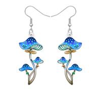 DOWAY Acrílico Divertido Setas Pendientes Colgante Quirky Primavera Verano Joyería Weird Regalos para Mujeres Niñas Mamá (Azul)