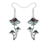 DOWAY Acrílico Divertido Setas Pendientes Colgante Quirky Primavera Verano Joyería Weird Regalos para Mujeres Niñas Mamá (Negro)