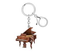 DOWAY Llavero Acrílico Piano Divertido Regalos para Profesores de Música Amantes de la Música Músicos Mujeres Niñas Bolso Accesorios Mochila Charms (Café)