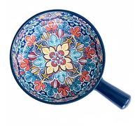 Dowbom Cuenco de sopa con asa, tazón pequeño de cerámica para ramen, apto para microondas y horno (D, 21 onzas)