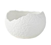 Dowbom Cuenco para llaves para mesa de entrada, cuenco de almacenamiento para caramelos, regalo de decoración del hogar, cuenco de dulces para oficina (blanco, forma de bola)