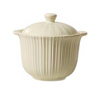 Dowbom Cuenco pequeño con tapa, platos de sopa de cebolla, aptos para horno, microondas, taza de sopa (blanco, 500 ml)