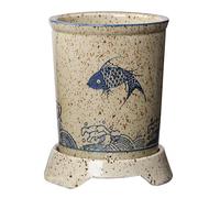 Dowbom Escurrecubiertos de cerámica japonesa para palillos, estante de drenaje, soporte para cubiertos con asa, soporte para palillos para cocina (B)