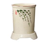 Dowbom Escurrecubiertos de cerámica japonesa para palillos, estante de drenaje, soporte para cubiertos con asa, soporte para palillos para cocina (A)