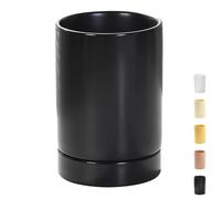 Dowbom Soporte para utensilios de cocina para encimera, organizador de cuchara y espátula, vajilla de cerámica para utensilios de cocina, soporte para cubiertos, soporte para palillos (Negro)