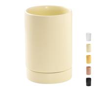 Dowbom Soporte para utensilios de cocina para encimera, organizador de espátulas de cuchara, utensilios de cocina de cerámica, soporte para cubiertos, soporte para palillos (beige)