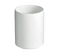 Dowbom Soportes para cepillos de dientes para baños, soporte de cerámica para cepillos de dientes, soporte para cepillo de dientes de baño (blanco, color sólido)