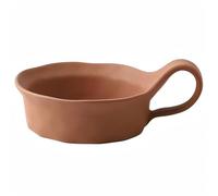 Dowbom Taza de sopa con asa, tazón de sopa para microondas, taza de sopa de cerámica, cuenco de desayuno, taza de caldo (naranja, 16 onzas)