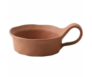 Dowbom Taza de sopa con asa, tazón de sopa para microondas, taza de sopa de cerámica, cuenco de desayuno, taza de caldo (naranja, 16 onzas)