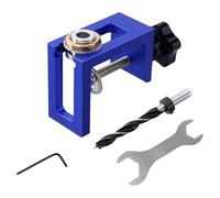 Dowel Drilling Jig, Pocket Hole Jig, Woodworking Drill Locator, Woodworking Doweling Jig Set, Adjustable Dowel Drilling Template Locator for Cabinet Door and Carpentry Project with Aluminum Alloy Body