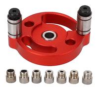 Dowel Jig Kit, Self Centering Doweling Jig, Self centering Line Scriber Woodworking Tools, Single Hole Position Woodworking Doweling Jig (Red)