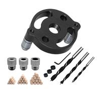 Dowel Jig Tool, Self Centering Guide, Drill Allignment Block, Punch Locator Fixture, for Woodworkers Remodeers Contractors Carpenters Handymen Homeowners Kitchen Closet System Apartment