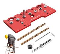 Doweling Jig Kit, localizador de guía de perforación - 2 en 1 Plank Pin Abrazadera de bisagra | Pocket Plug-agujero mal, herramientas de carpintería Posicionamiento preciso para perforar agujeros