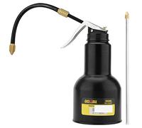 DOWELL Pistola de bomba de aceite en metal, lata de aceite para lubricación, pistola de aceite de 500 ml con 2 piezas de boquilla recta, botella negra HY050201