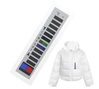Down Coat Temperature Gauge - PVC Liquid Crystal 13,5 x 3,8 cm | Winter Temperature Strips, LCD Clothing Têmperature Gauge | Reusable Fish Tank And Cold Weather Thermometer