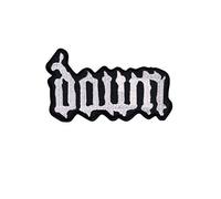 Down Metal Band_1 parche patch bordado con logotipo para planchar de hierro en apliques