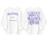 Down The Witches Road - Sudadera para mujer y hombre, blanco, S