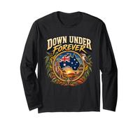 Down Under Forever Vintage Australia Camisa Australiana Manga Larga