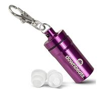 DownBeats Reusable High Fidelity Hearing Protection: Ear Plugs for Concerts, Music, and Musicians (Clear Ear Plugs, Purple Case)
