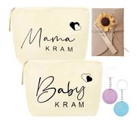 DOWNDRIFT 2 unidades de regalos para futuras madres, regalo para bebé, bolsa de cosméticos para mamá, bolsa para madre con tarjeta de felicitación y sobre, regalo para la mejor mamá del mundo entero,
