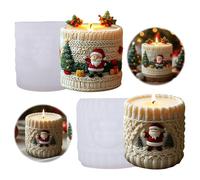 DOWNDRIFT 4 moldes de silicona para velas, juego de moldes de silicona para fundir, molde de silicona, para Navidad, casa, velas, moldes de silicona para casas, moldes de silicona (mayores 2)