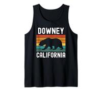 Downey California 562 Los Ángeles Retro Cali Bear Latino Camiseta sin Mangas