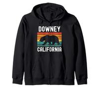 Downey California 562 Los Ángeles Retro Cali Bear Latino Sudadera con Capucha