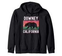 Downey California 562 Los Ángeles Retro Cali Bear Latino Sudadera con Capucha